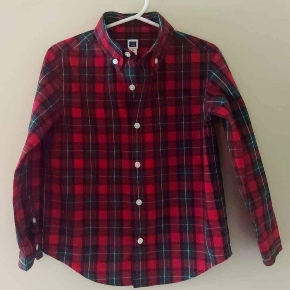 🎄Janie & Jack Button Up 🎅🏻-(Perfect Christmas Plaid) ~ sz 4